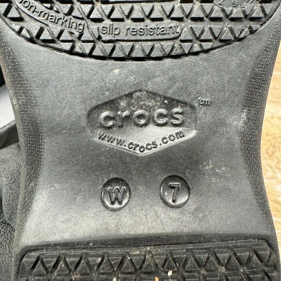 Crocs Black Neria Pro II Slip Resistant Work Clog Women s Size 7W - Picture 5 of 6